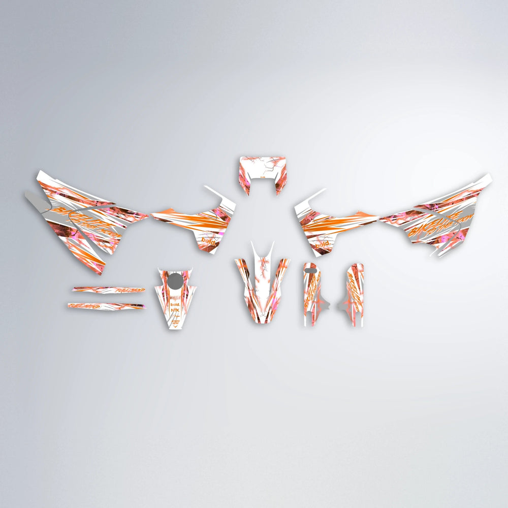 DIVINE Husqvarna 701 graphics kit parts layout in Orange