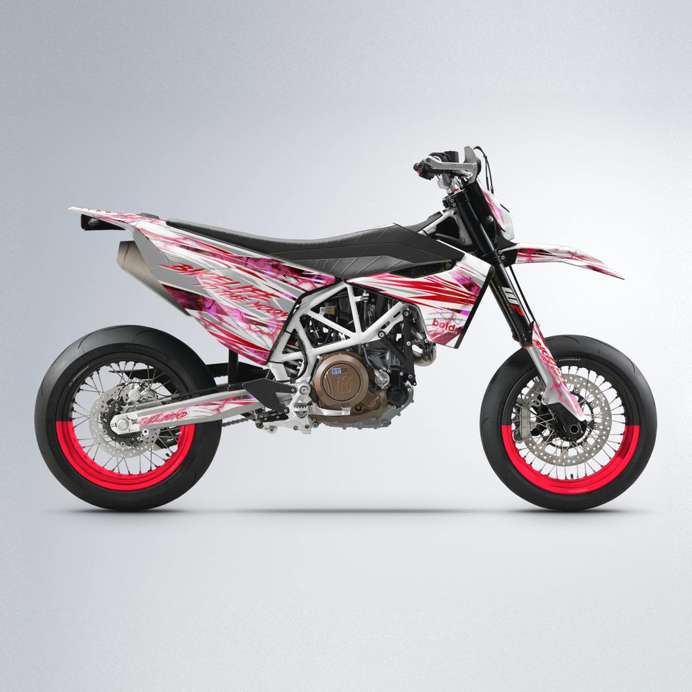 DIVINE Husqvarna 701 supermoto graphics kit in Red