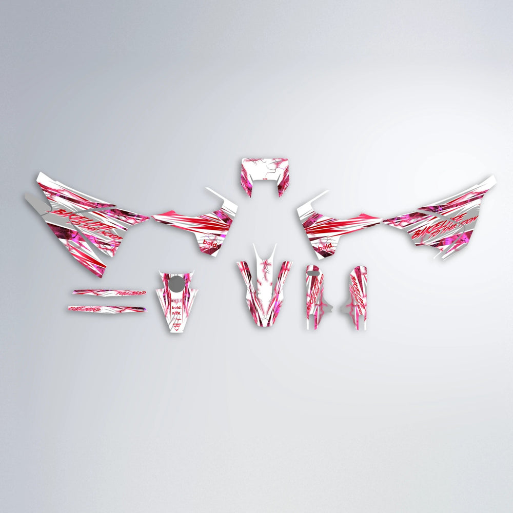 DIVINE Husqvarna 701 graphics kit parts layout in Red