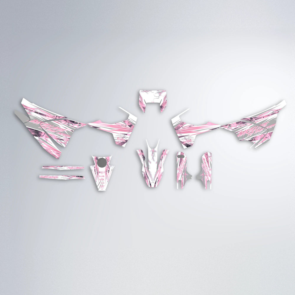 DIVINE Husqvarna 701 graphics kit parts layout in Sakura Pink
