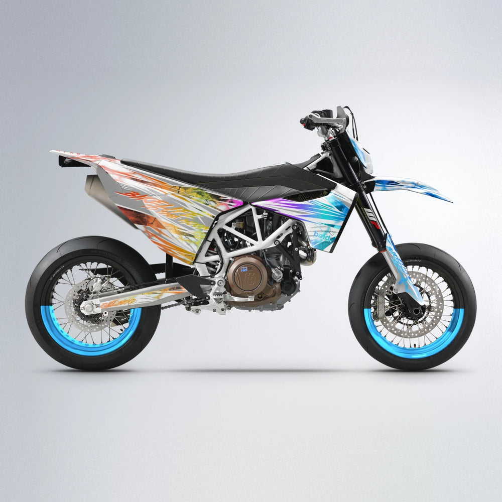 DIVINE Husqvarna 701 supermoto graphics kit in Sunset Fade