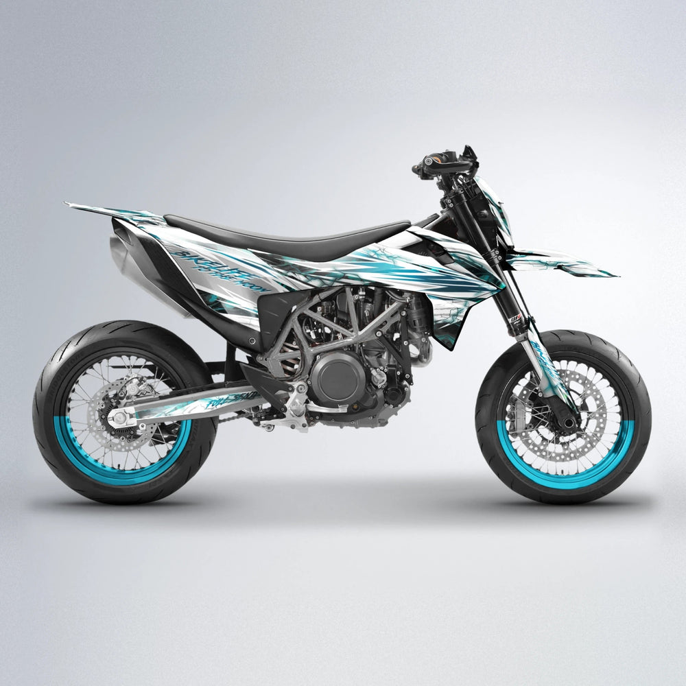 DIVINE KTM SMC 690 supermoto graphics kit in Black & Red