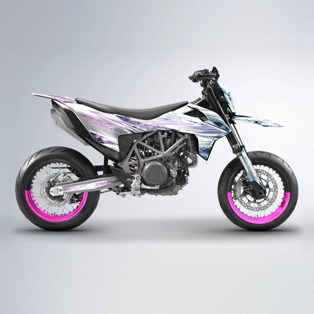 DIVINE KTM SMC 690 supermoto graphics kit in Flamingo