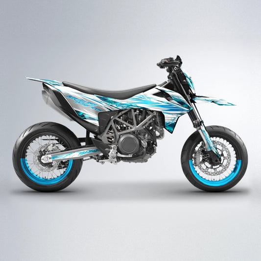 DIVINE KTM SMC 690 supermoto graphics kit in Orange