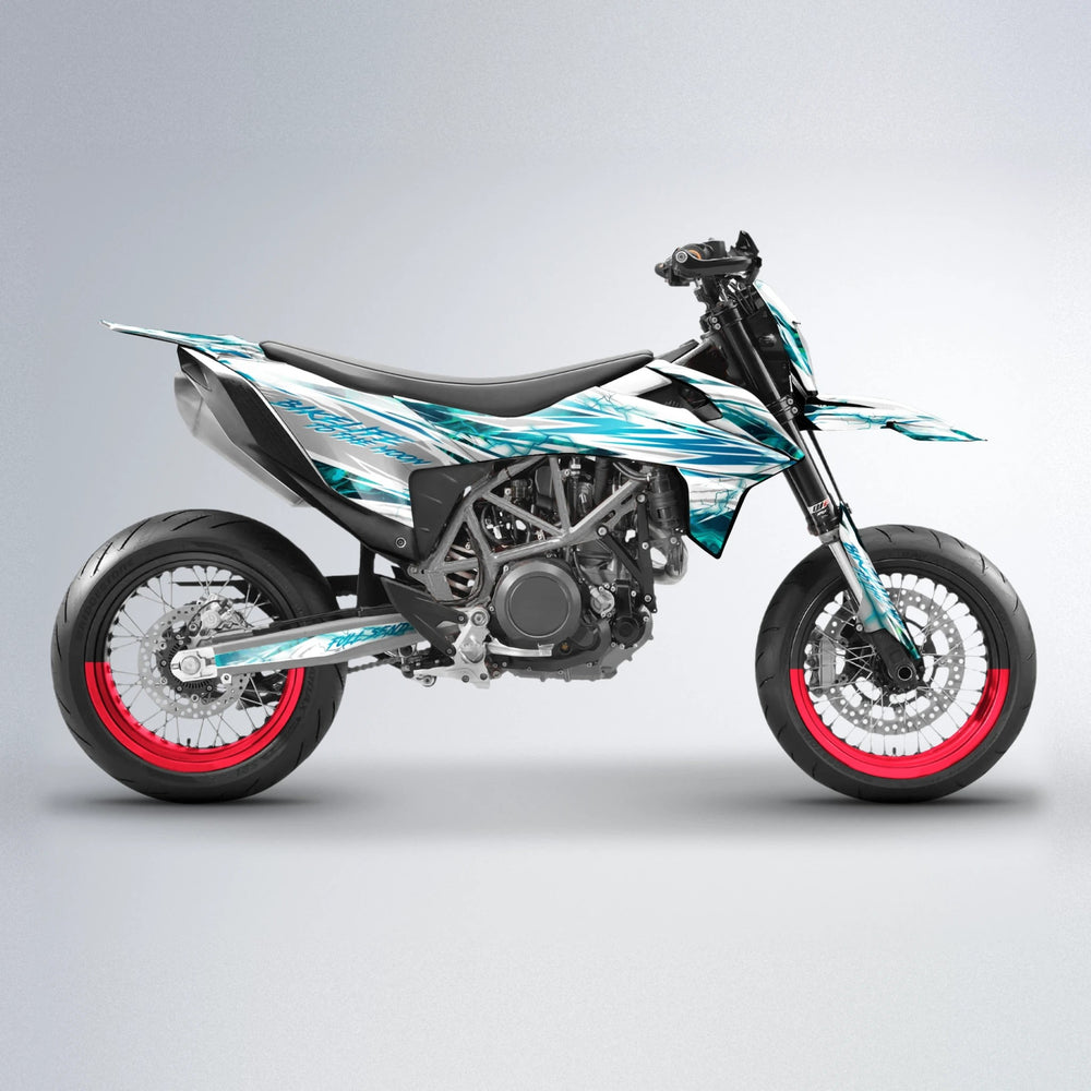 DIVINE KTM SMC 690 supermoto graphics kit in Red