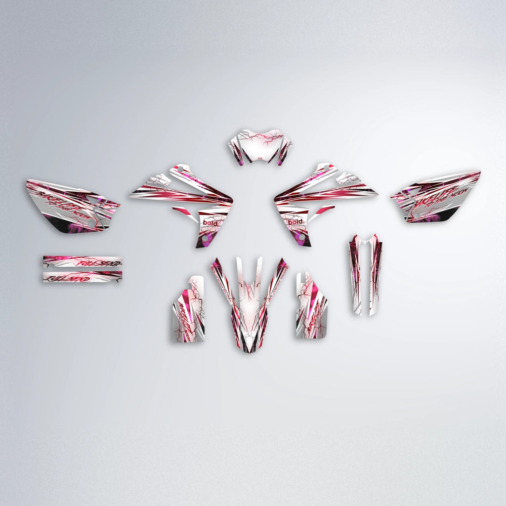 DIVINE Rieju MRT graphics kit parts layout in Black & Red