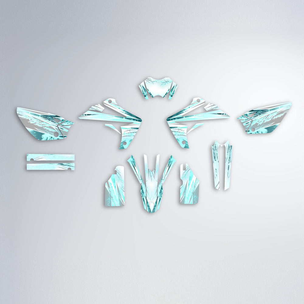 DIVINE Rieju MRT graphics kit parts layout in Mint