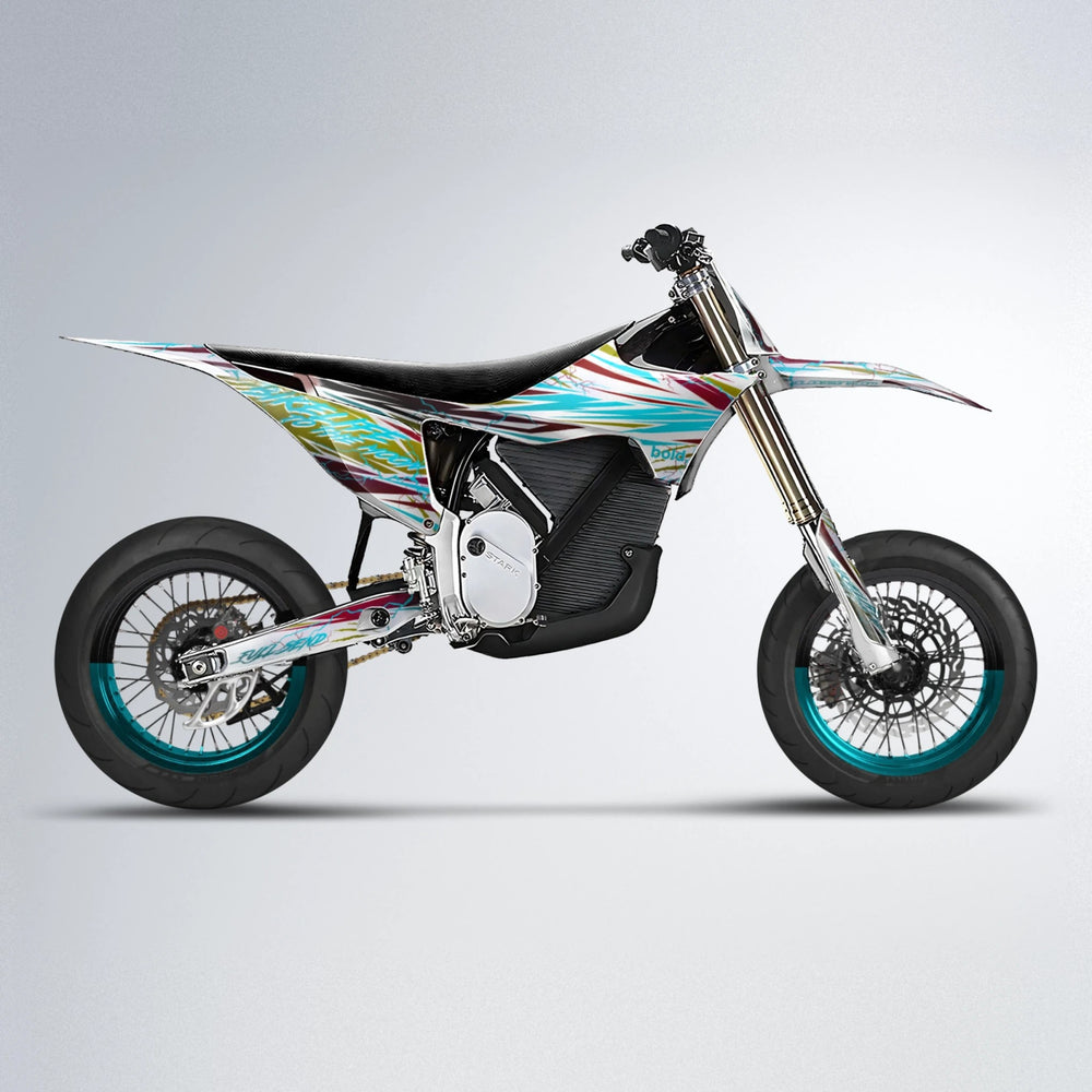 DIVINE Stark Varg SM supermoto graphics kit in Black & Red