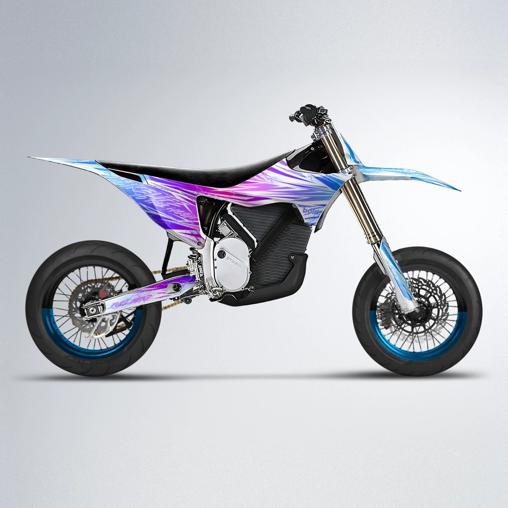 DIVINE Stark Varg SM supermoto graphics kit in Blue Purple Fade