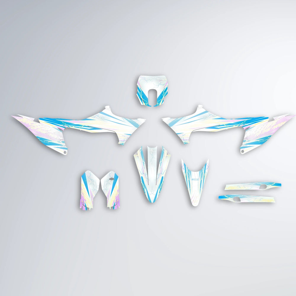 DIVINE Stark Varg SM graphics kit parts layout in Light Blue & White