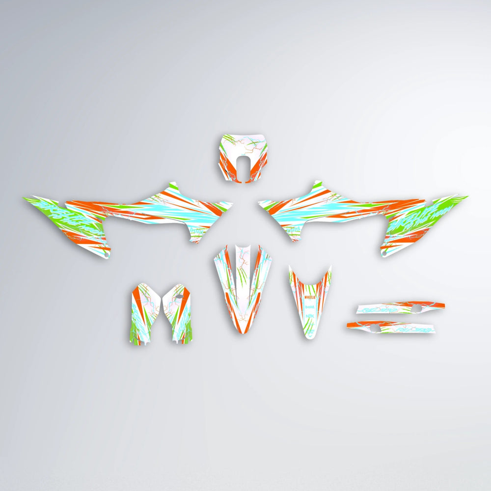 DIVINE Stark Varg SM graphics kit parts layout in Orange