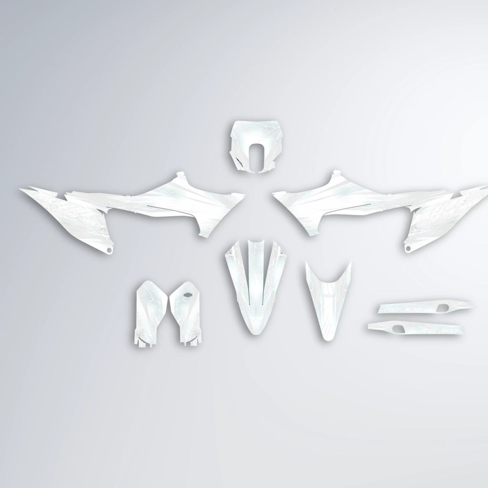 DIVINE Stark Varg SM graphics kit parts layout in White