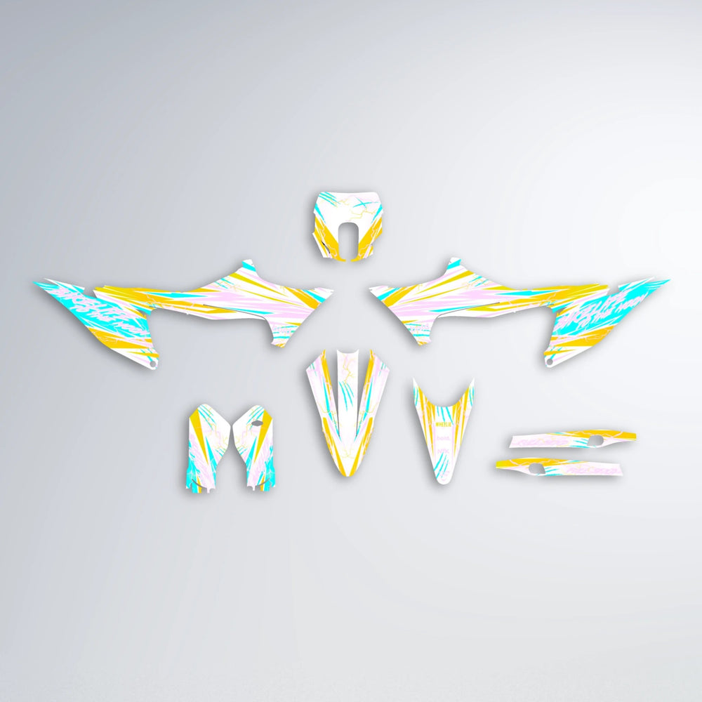 DIVINE Stark Varg SM graphics kit parts layout in Yellow