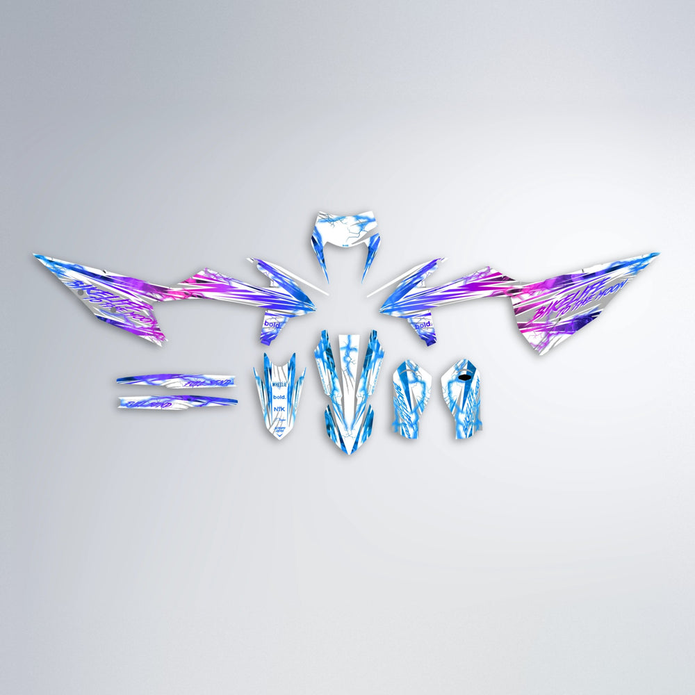 DIVINE graphics kit parts layout in Blue Purple Fade