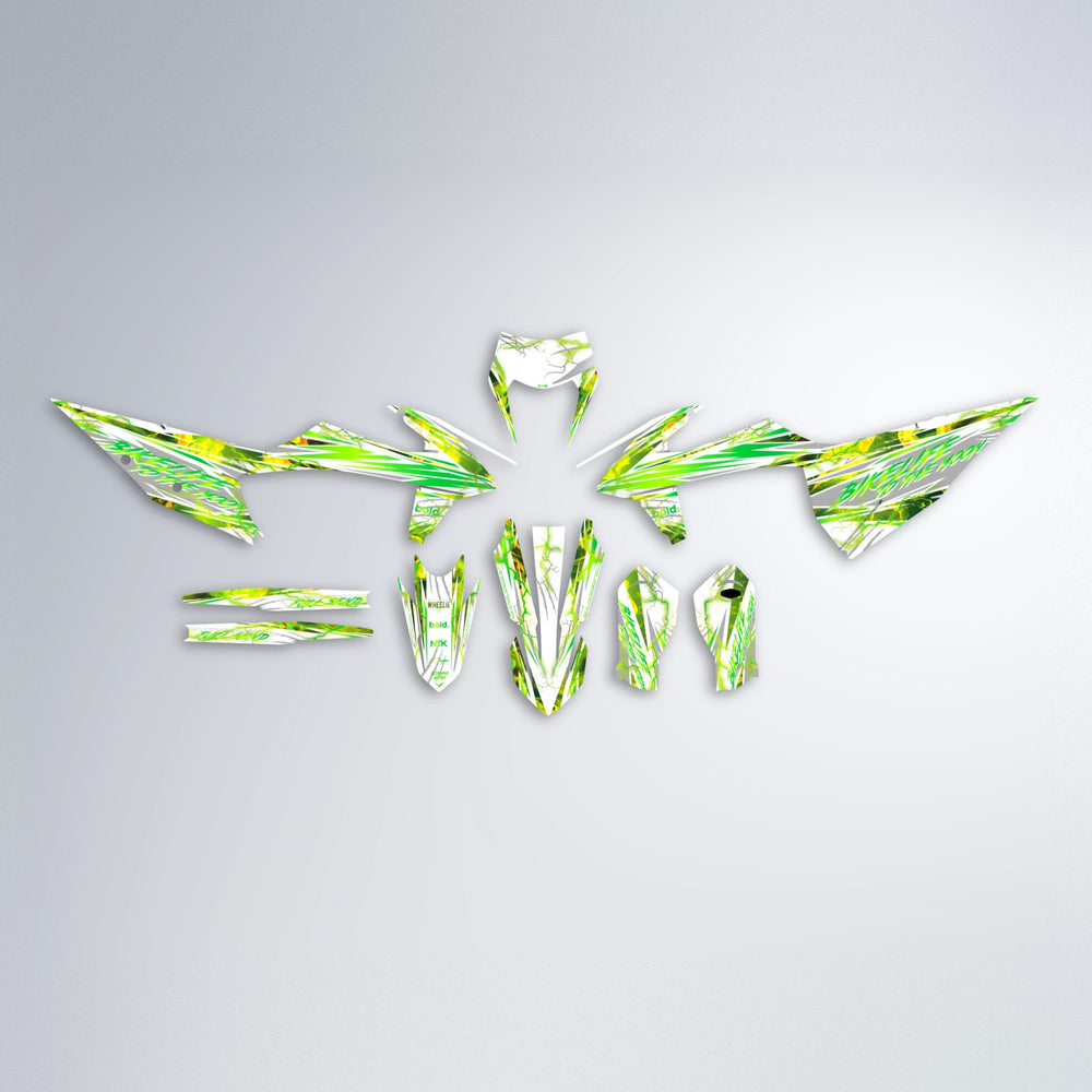 DIVINE graphics kit parts layout in Green