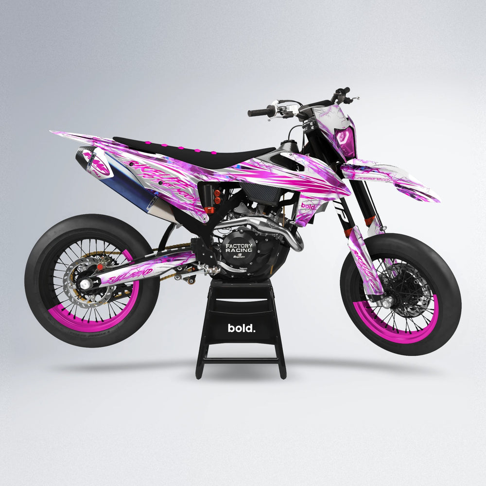 DIVINE supermoto graphics kit in Pink
