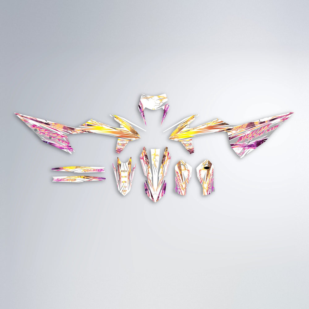 DIVINE graphics kit parts layout in Pink & Yellow