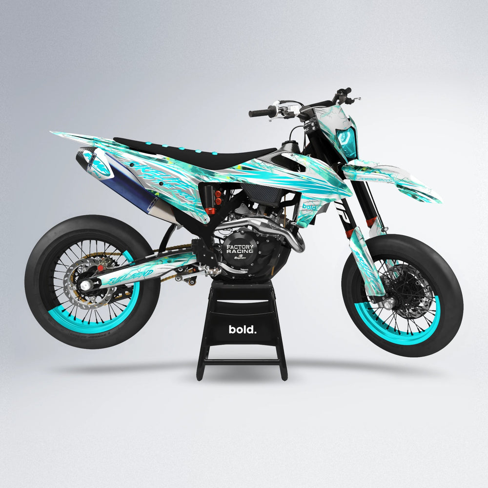 DIVINE supermoto graphics kit in Teal