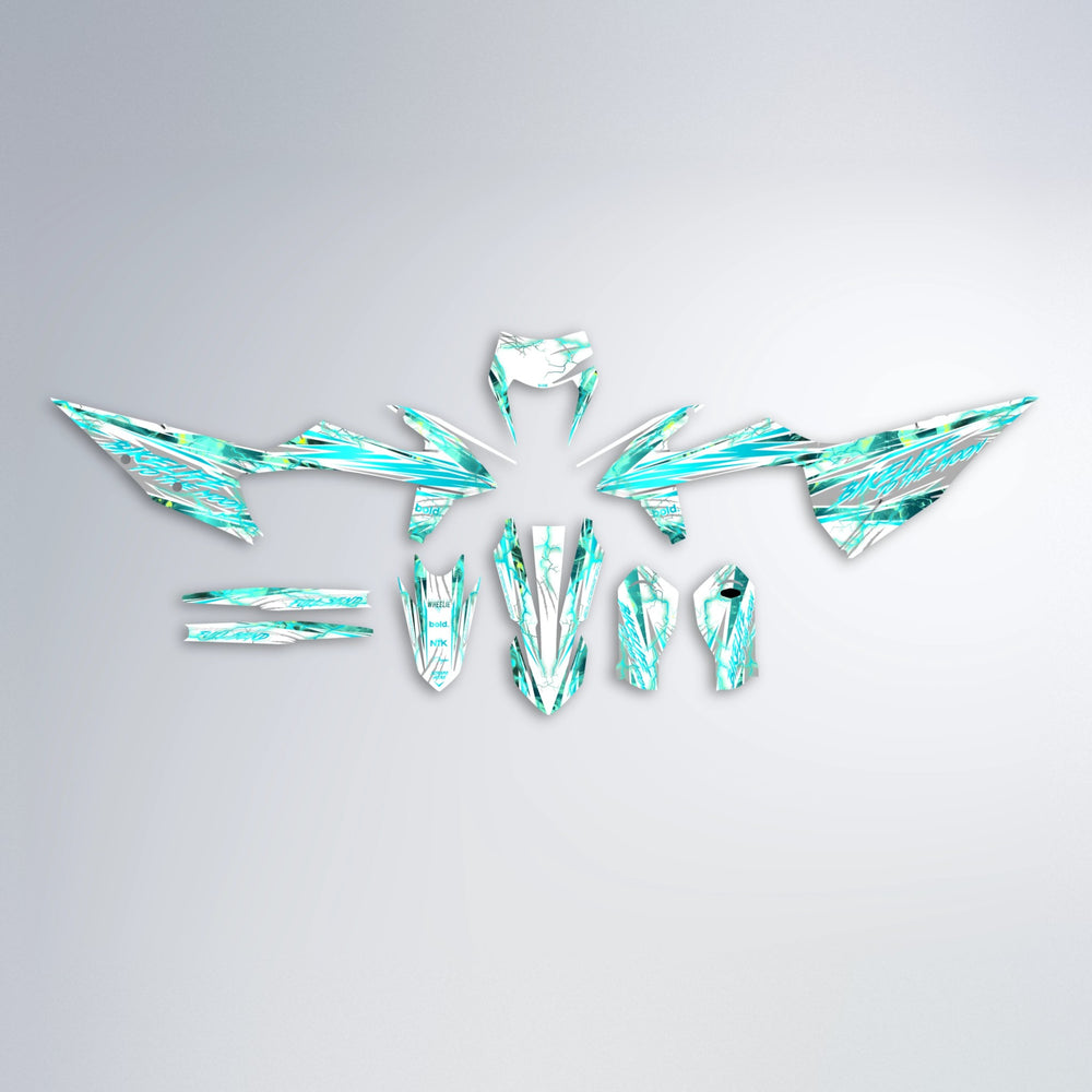 DIVINE graphics kit parts layout in Teal