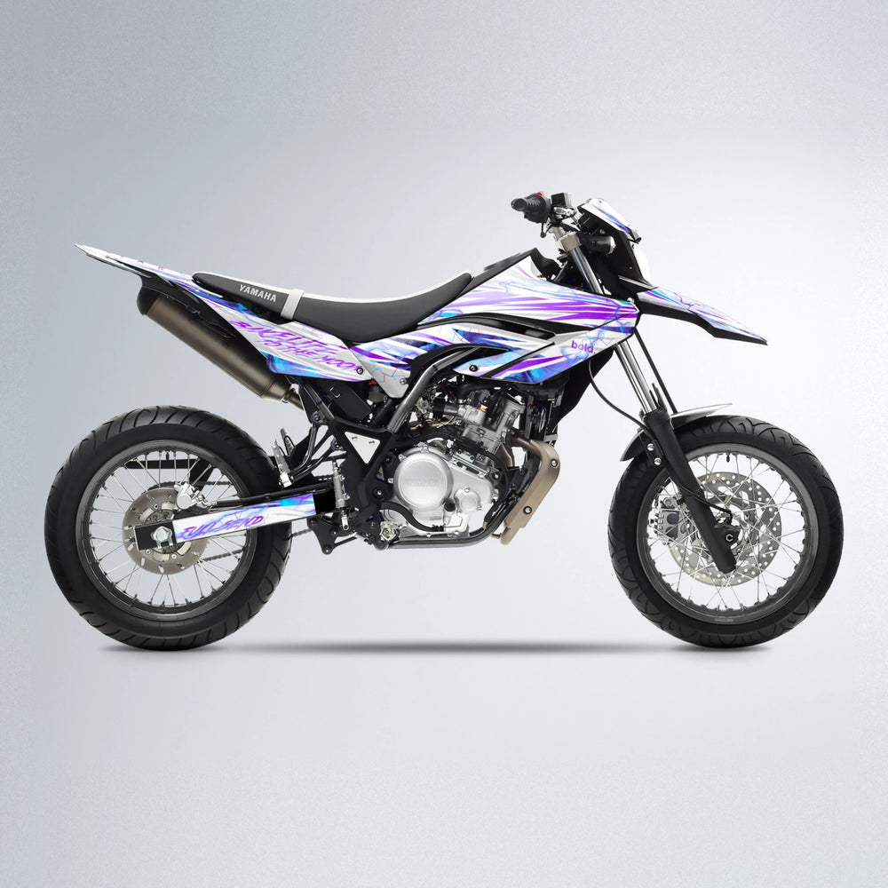 DIVINE Yamaha WR 125X supermoto graphics kit in Purple