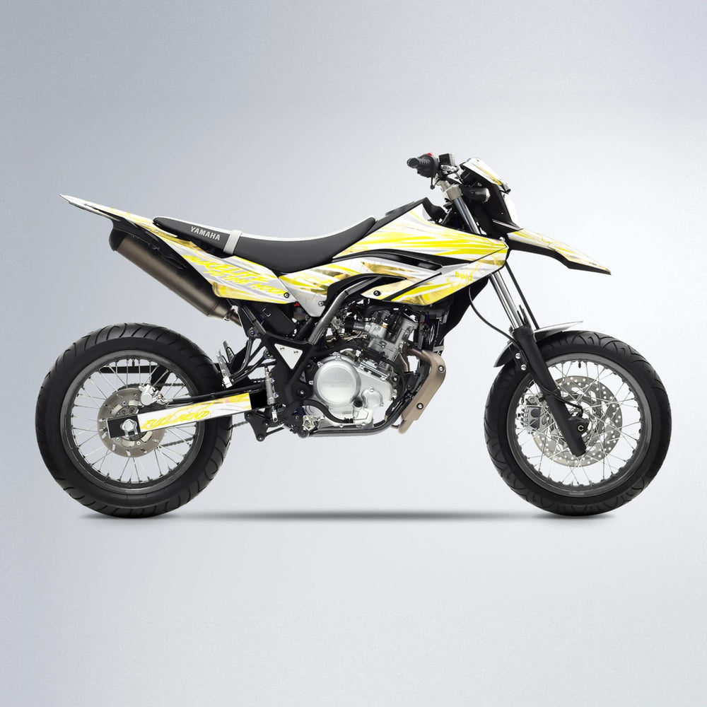 DIVINE Yamaha WR 125X supermoto graphics kit in Yellow