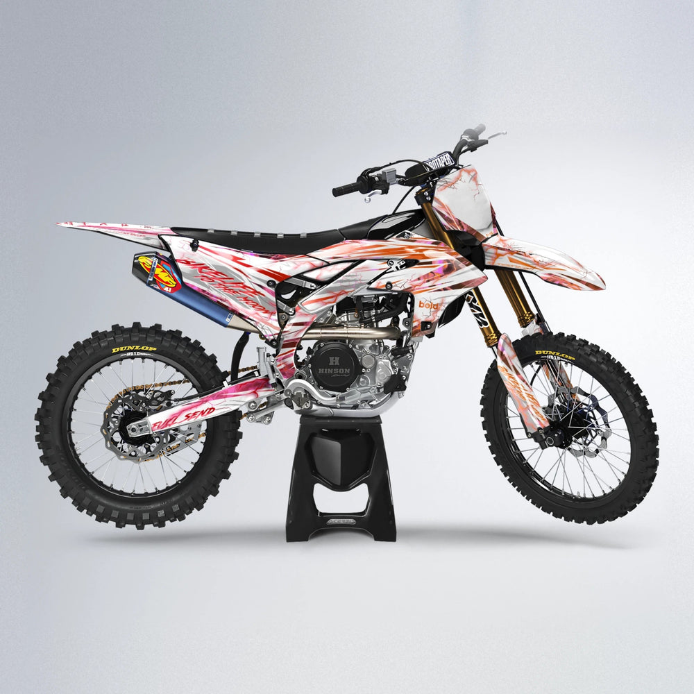 DIVINE Yamaha YZF MX motocross graphics kit in Red & Orange