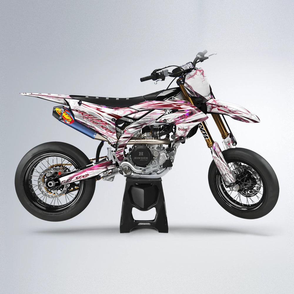 DIVINE Yamaha YZF SM supermoto graphics kit in Black & Red