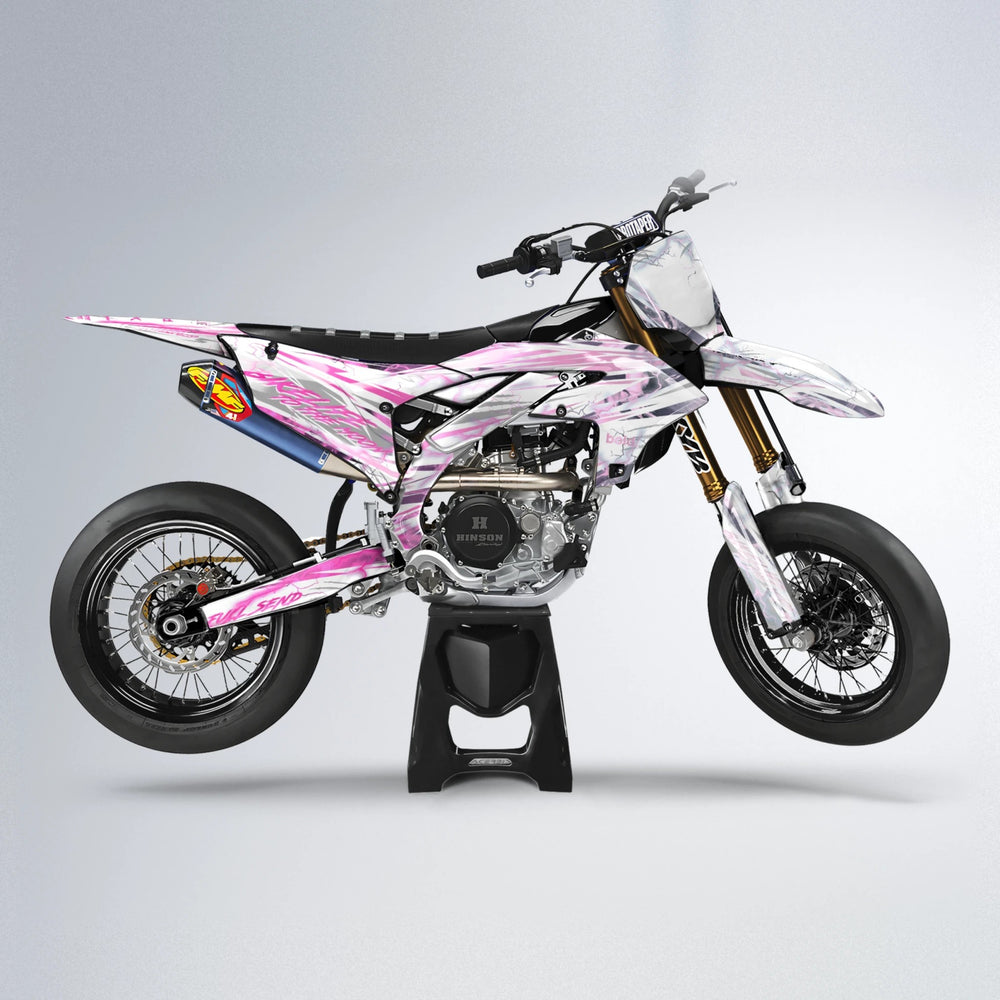 DIVINE Yamaha YZF SM supermoto graphics kit in Flamingo