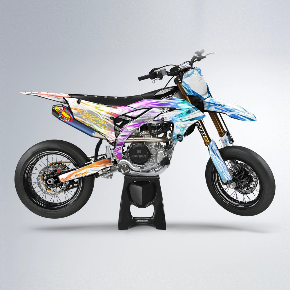 DIVINE Yamaha YZF SM supermoto graphics kit in Sunset Fade