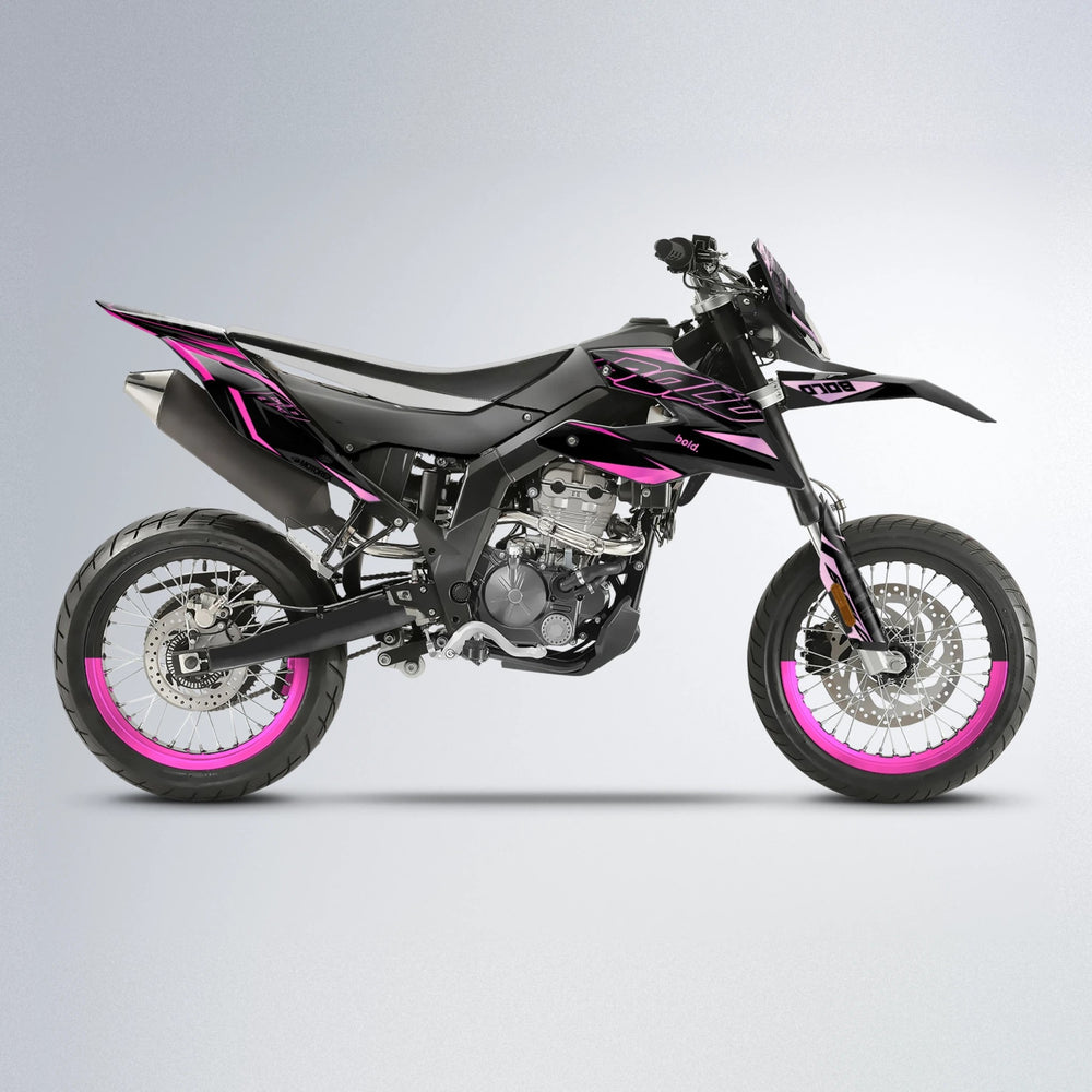 DORTOS Aprilia SX 125 supermoto graphics kit in Flamingo
