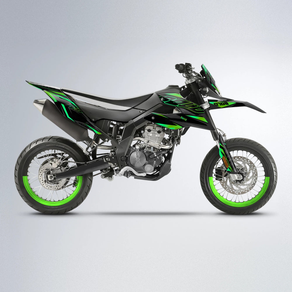 DORTOS Aprilia SX 125 supermoto graphics kit in Green