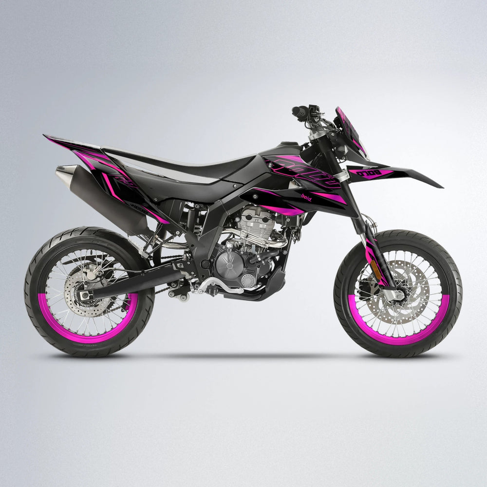 DORTOS Aprilia SX 125 supermoto graphics kit in Pink