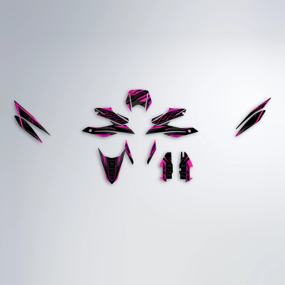 DORTOS Aprilia SX 125 graphics kit parts layout in Pink