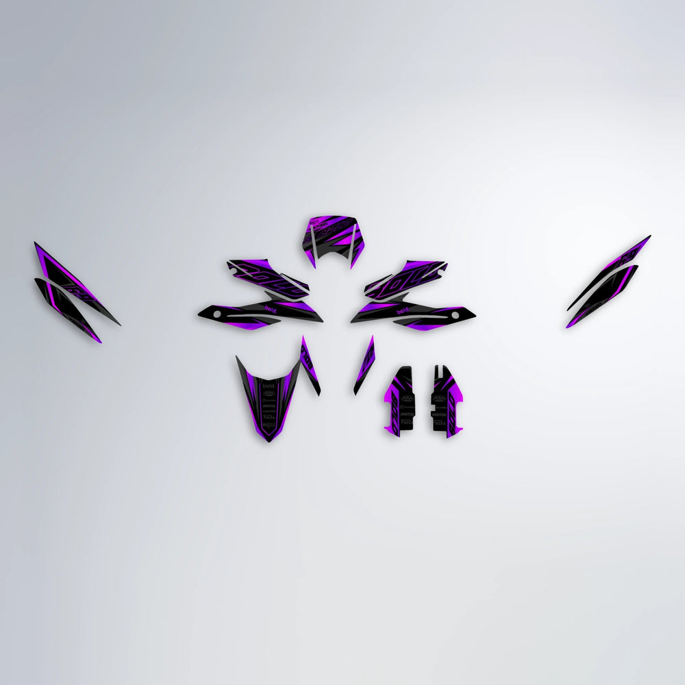 DORTOS Aprilia SX 125 graphics kit parts layout in Purple