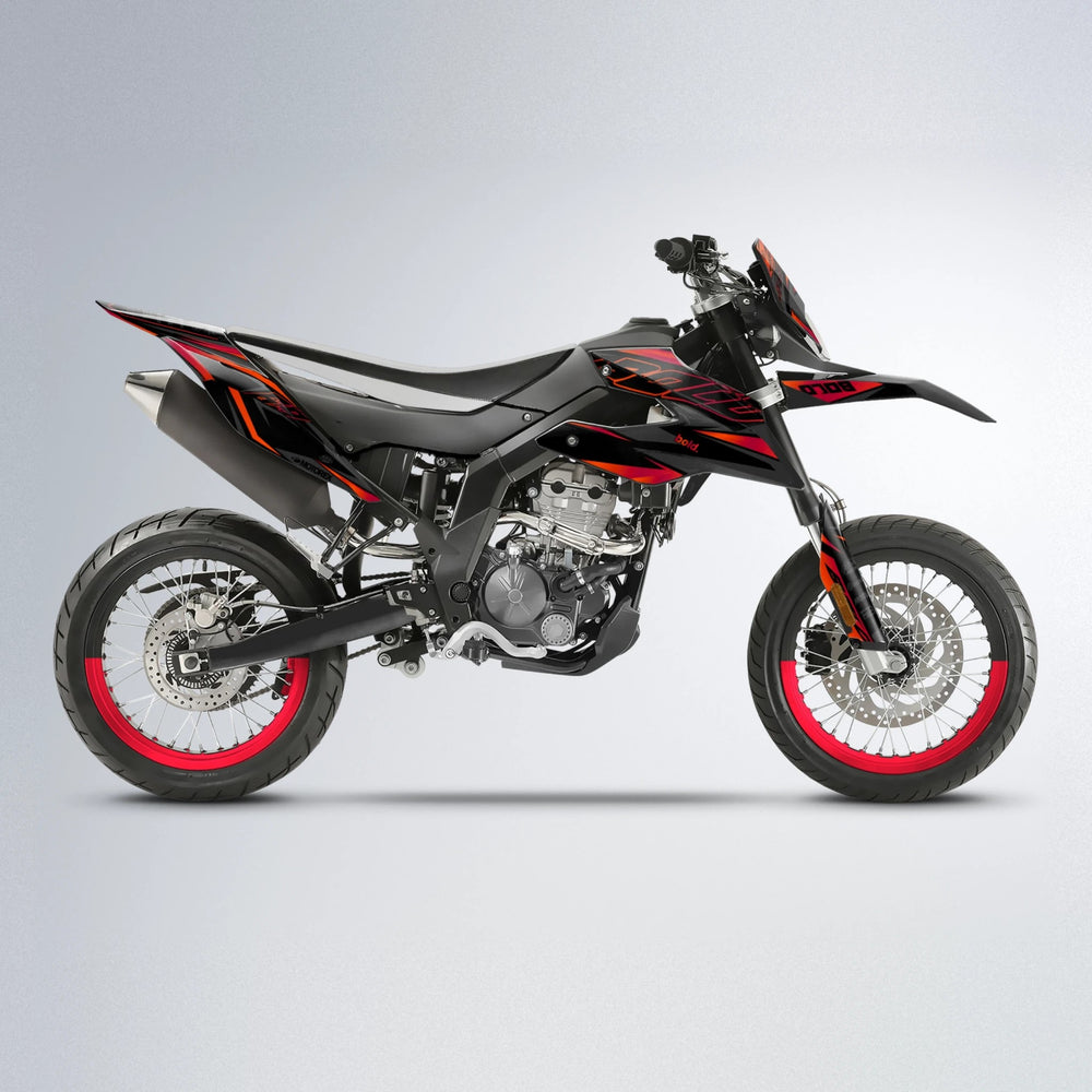 DORTOS Aprilia SX 125 supermoto graphics kit in Red