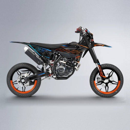 DORTOS Beta supermoto graphics kit in Orange