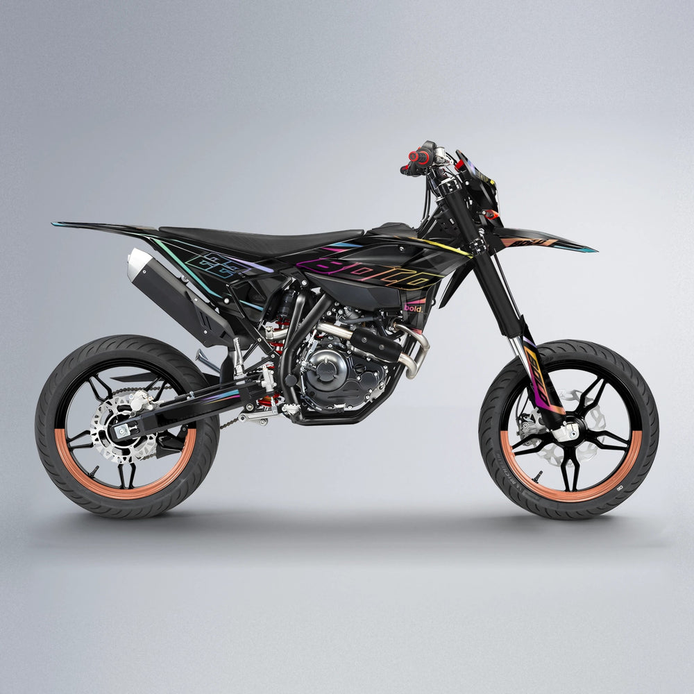DORTOS Beta supermoto graphics kit in Pink & Yellow