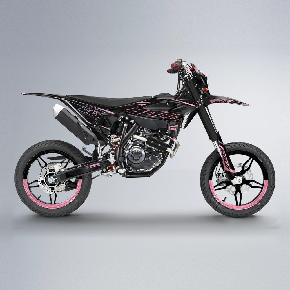 DORTOS Beta supermoto graphics kit in Sakura Pink