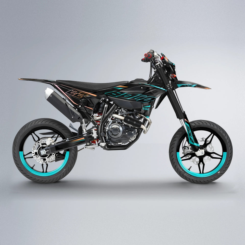 DORTOS Beta supermoto graphics kit in Teal