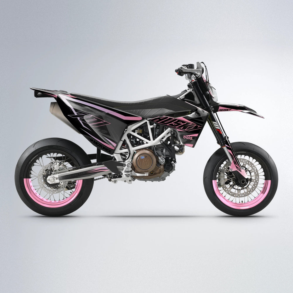 DORTOS Husqvarna 701 supermoto graphics kit in Sakura Pink