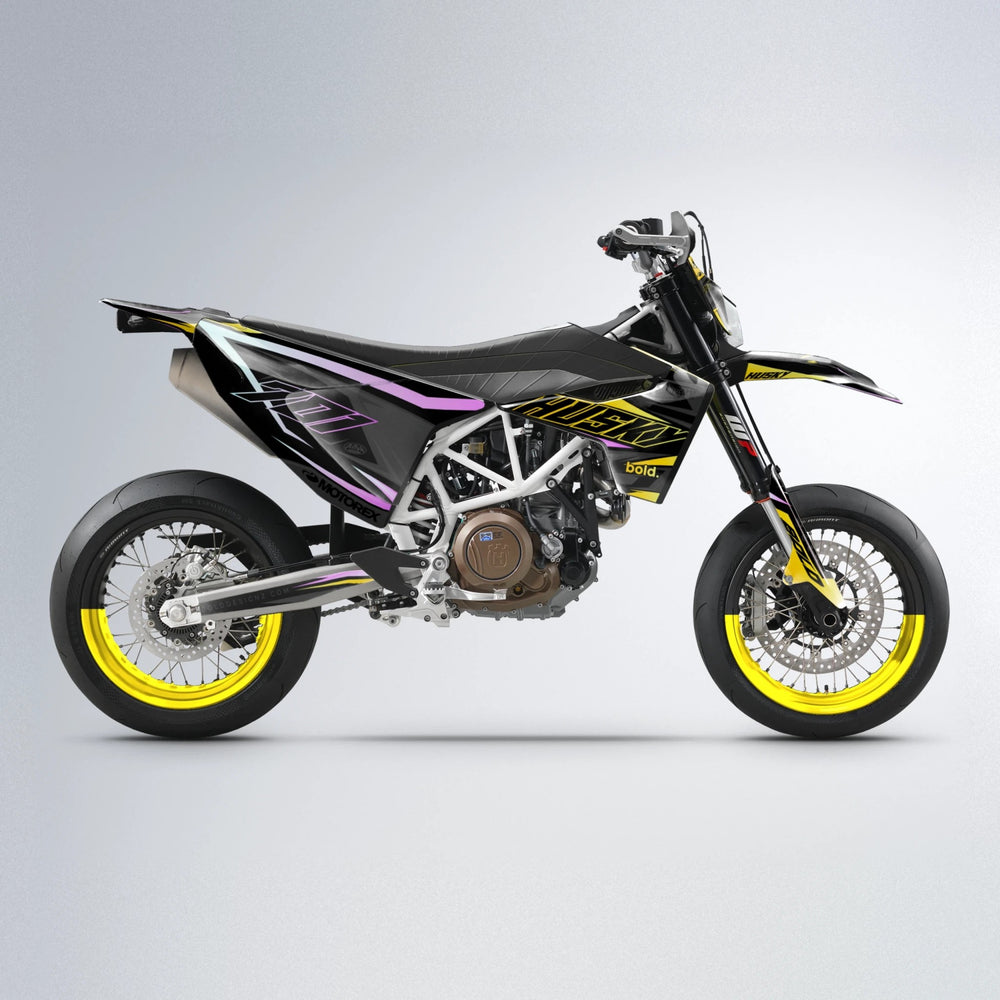 DORTOS Husqvarna 701 supermoto graphics kit in Yellow