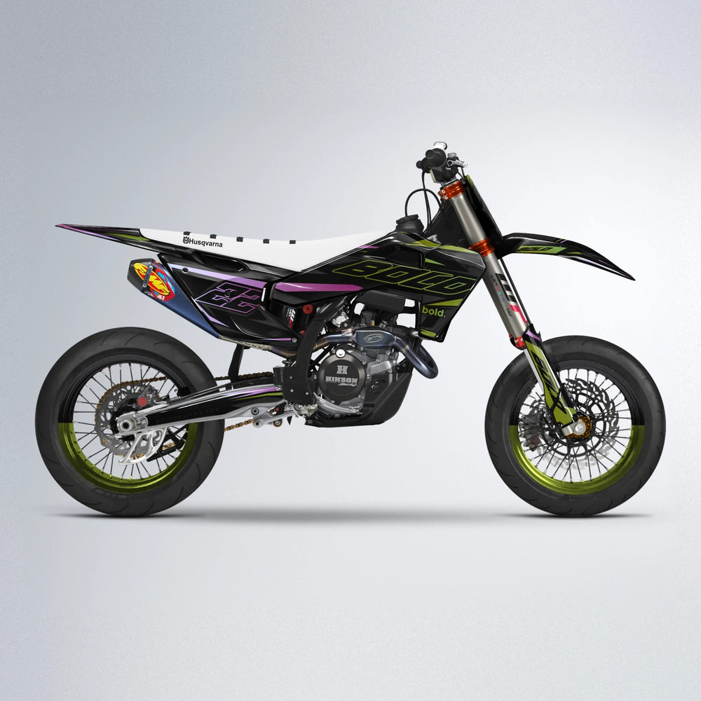 DORTOS Husqvarna FE/TE supermoto graphics kit in Olive