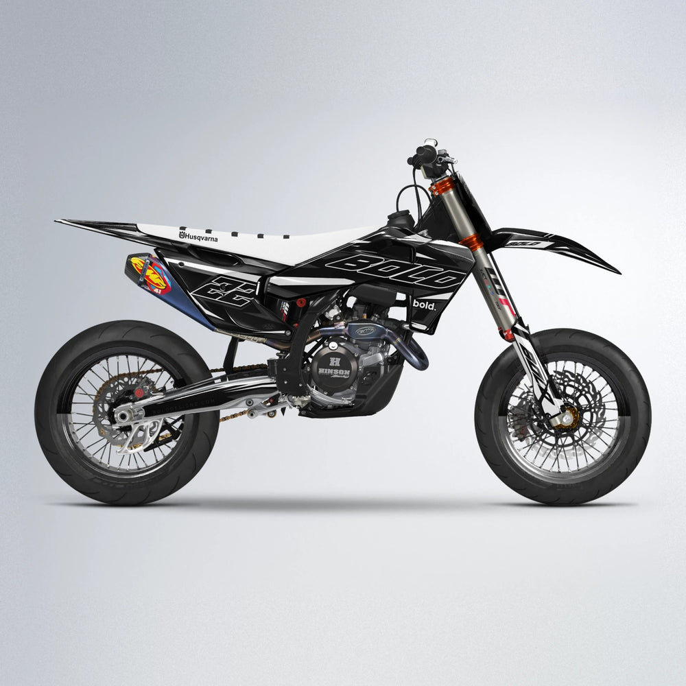DORTOS Husqvarna FE/TE supermoto graphics kit in White