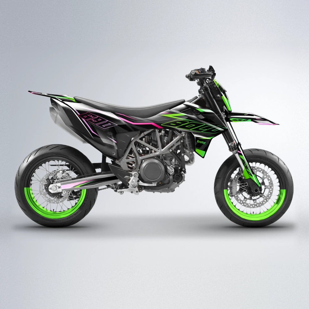 DORTOS KTM SMC 690 supermoto graphics kit in Green