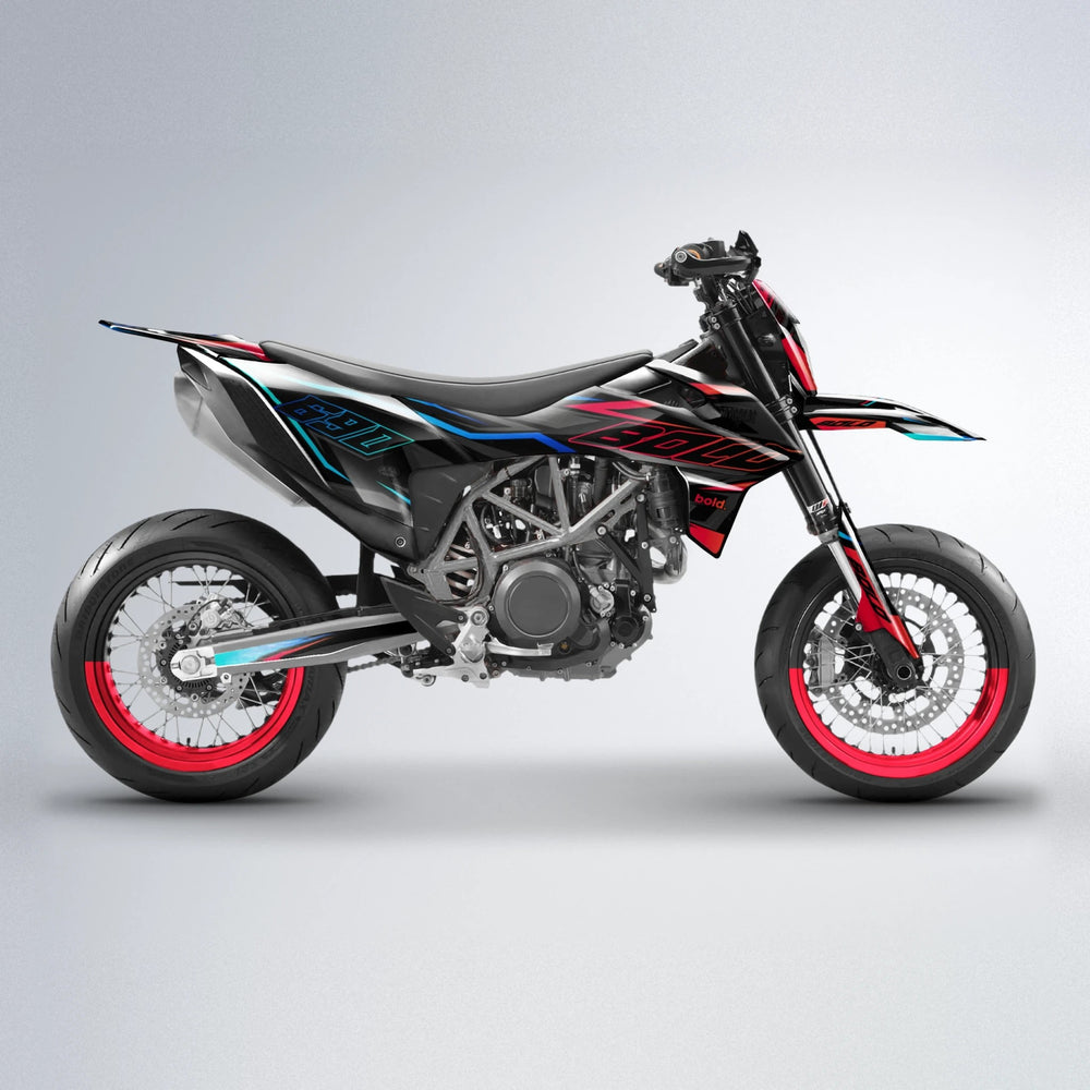 DORTOS KTM SMC 690 supermoto graphics kit in Red