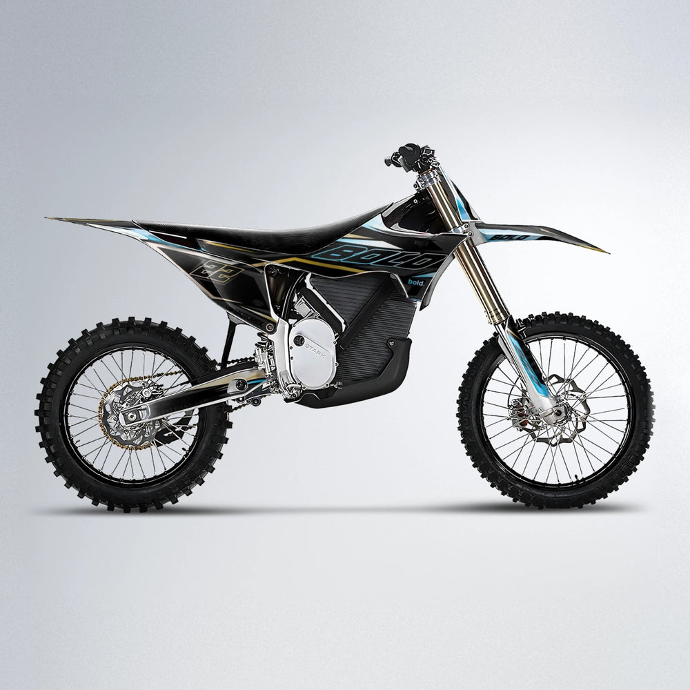 DORTOS Stark Varg MX motocross graphics kit in Light Blue & White