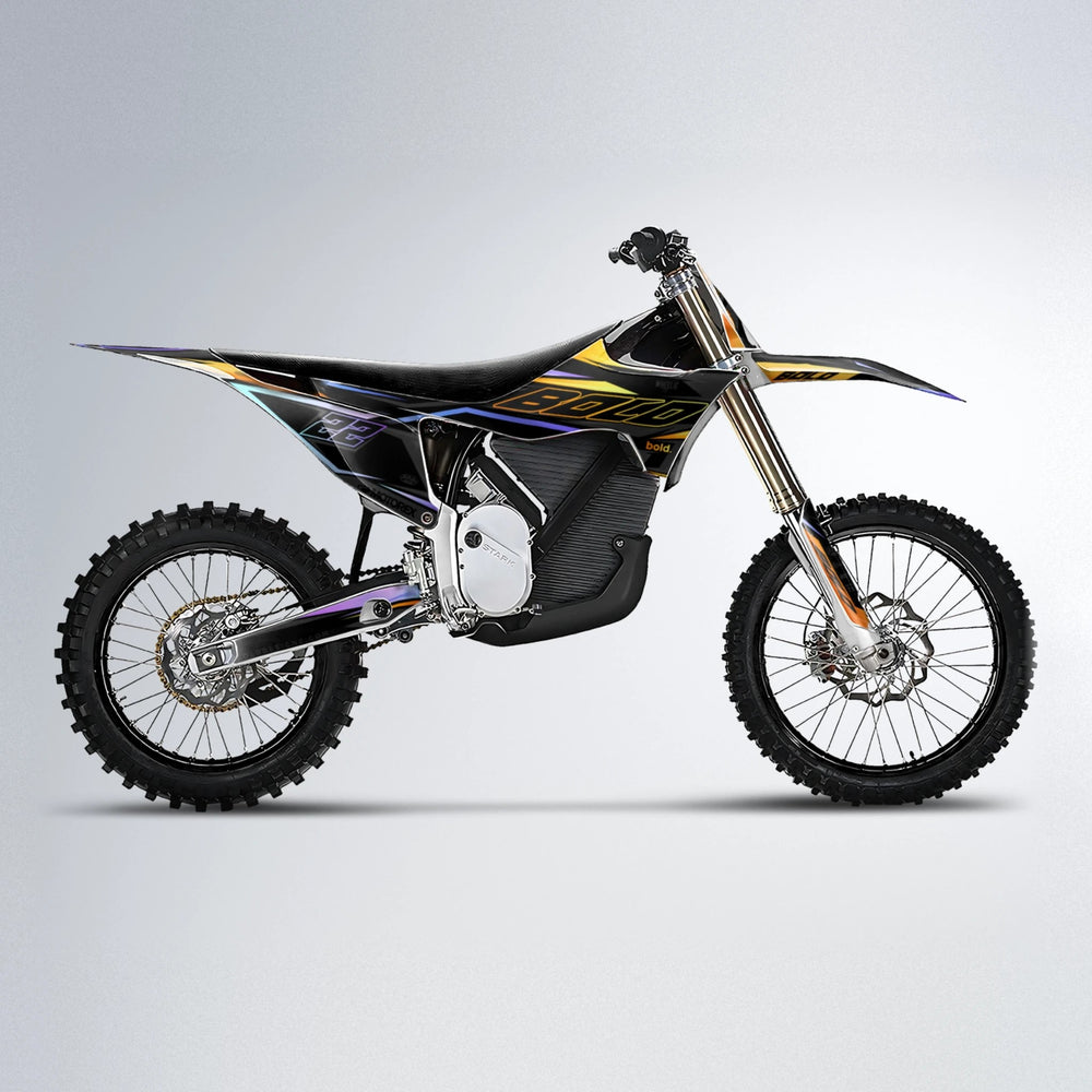 DORTOS Stark Varg MX motocross graphics kit in Orange & Yellow