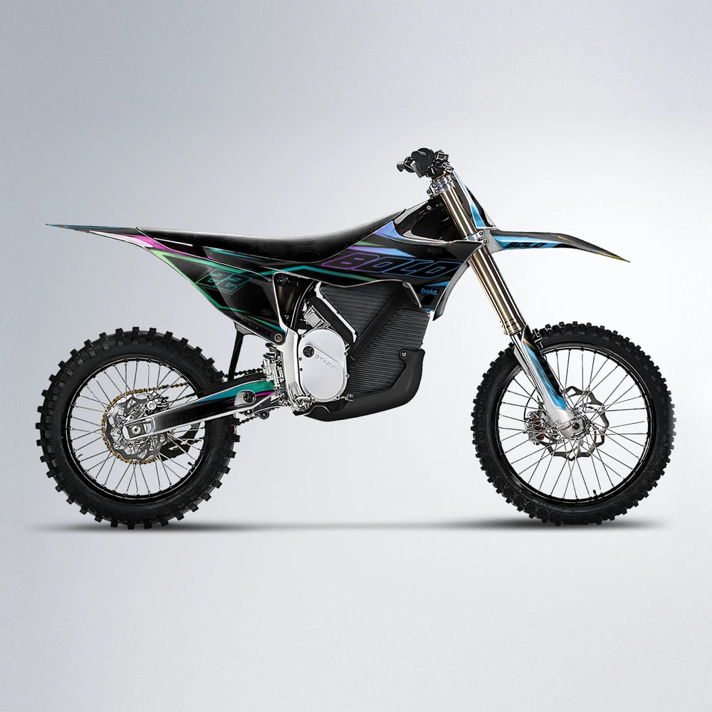 DORTOS Stark Varg MX motocross graphics kit in Pink & Light Blue