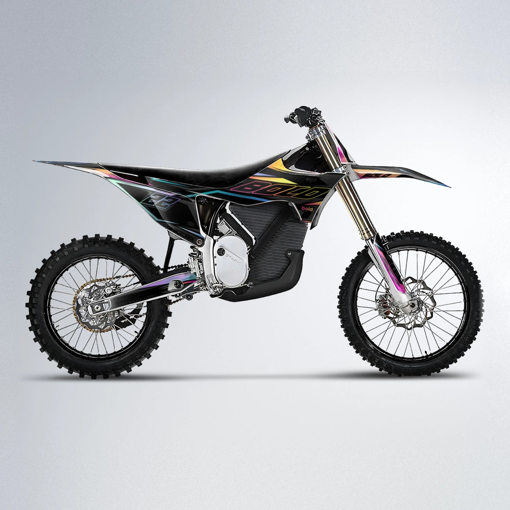 DORTOS Stark Varg MX motocross graphics kit in Pink & Yellow