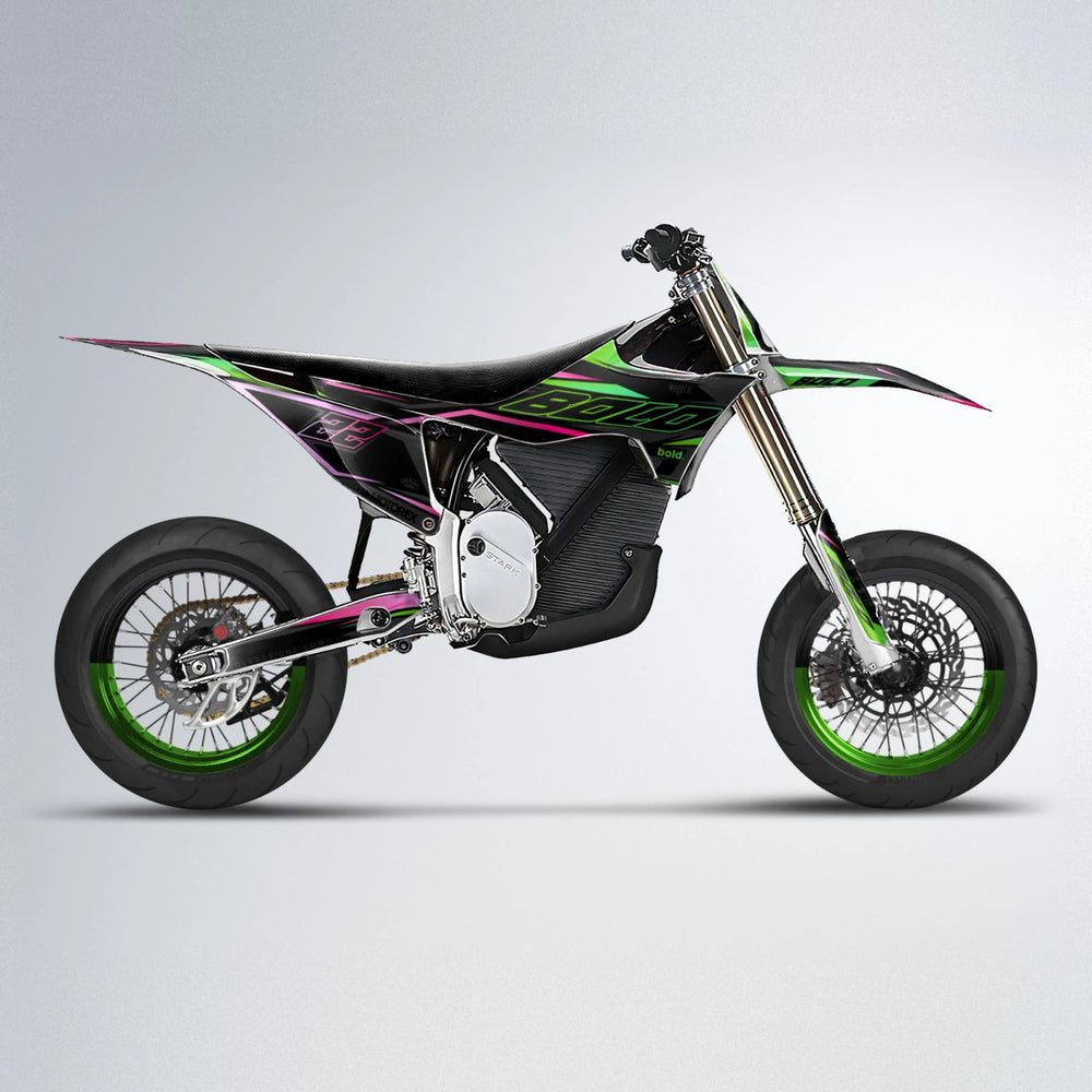 DORTOS Stark Varg SM supermoto graphics kit in Green